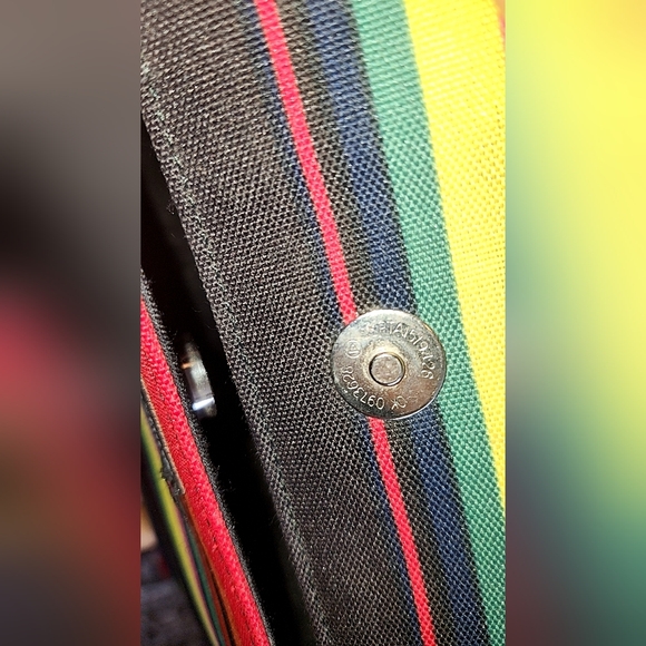 ✨️Vintage Kate Spade Vibrant Striped Shoulder Bag ❤️💛🧡🩷💚🖤 - Picture 6 of 7